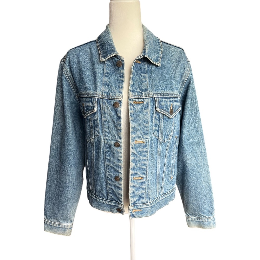 Vintage Light Medium Wash Denim Jean Jacket GAP Size Small Cotton
